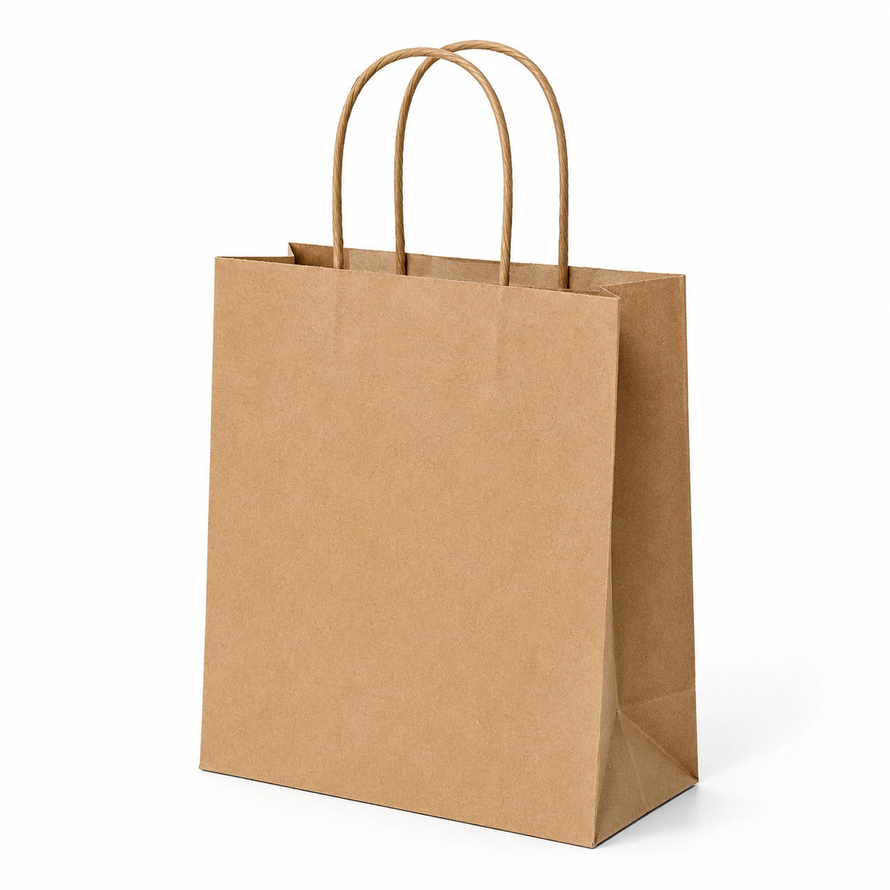 Sacchetto regalo 25 x 11 x 31 cm in carta kraft marrone con manici ritorti